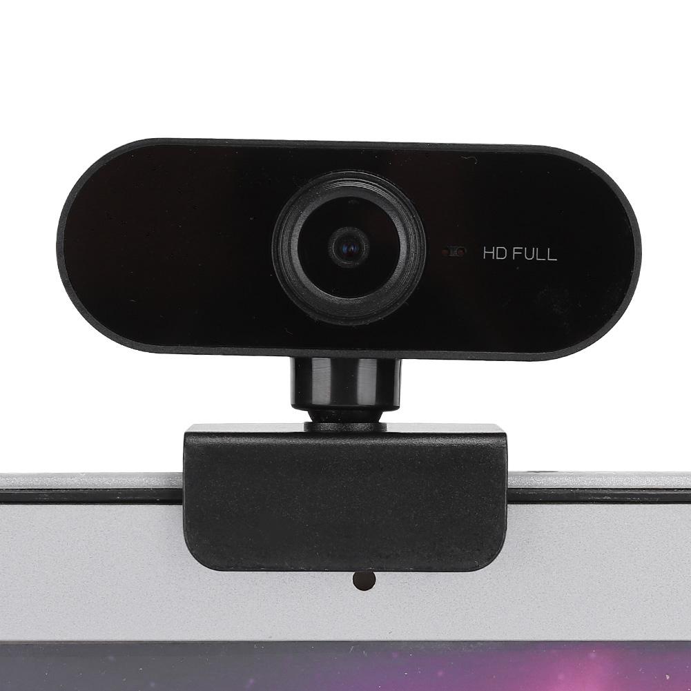 1080P Computer Camera with Microphone Desktop USB Webcam Free Drive for Video Call(Black )