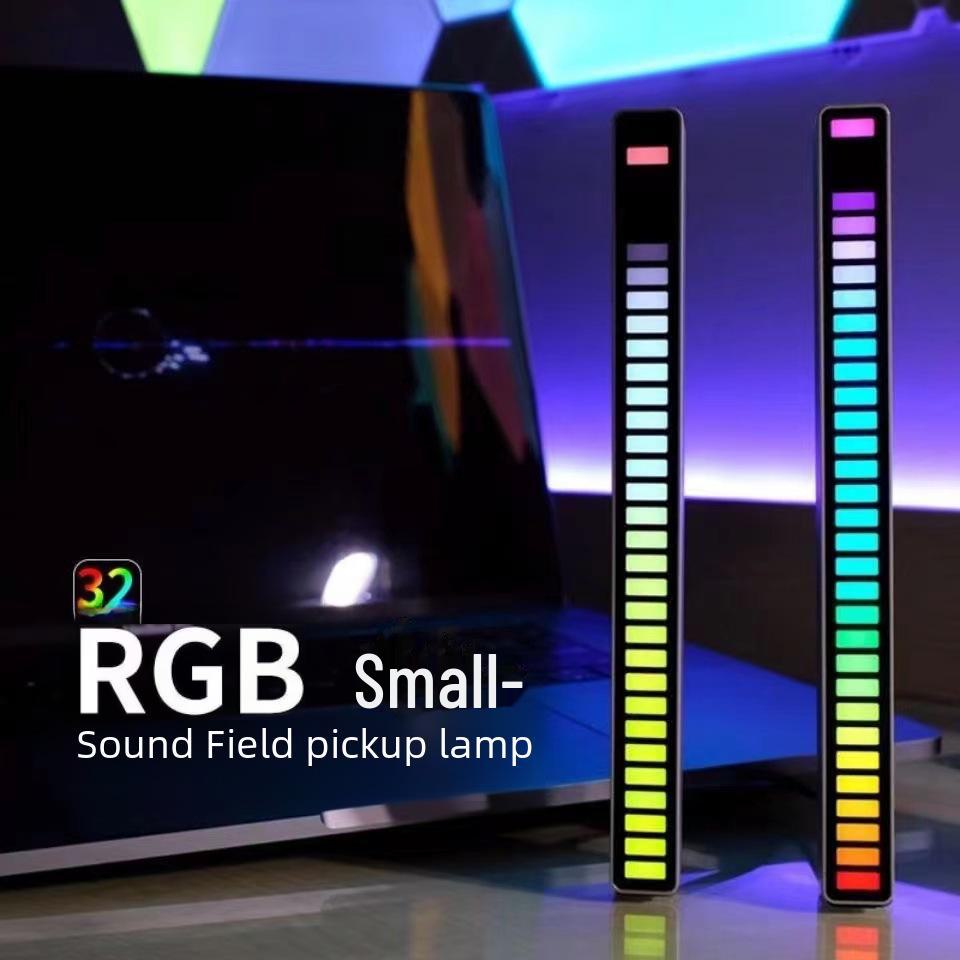 Bluetooth Voice-Controlled RGB Sensor LED Light Bar - Music Rhythm & Atmosphere Light for Desktop or Car.