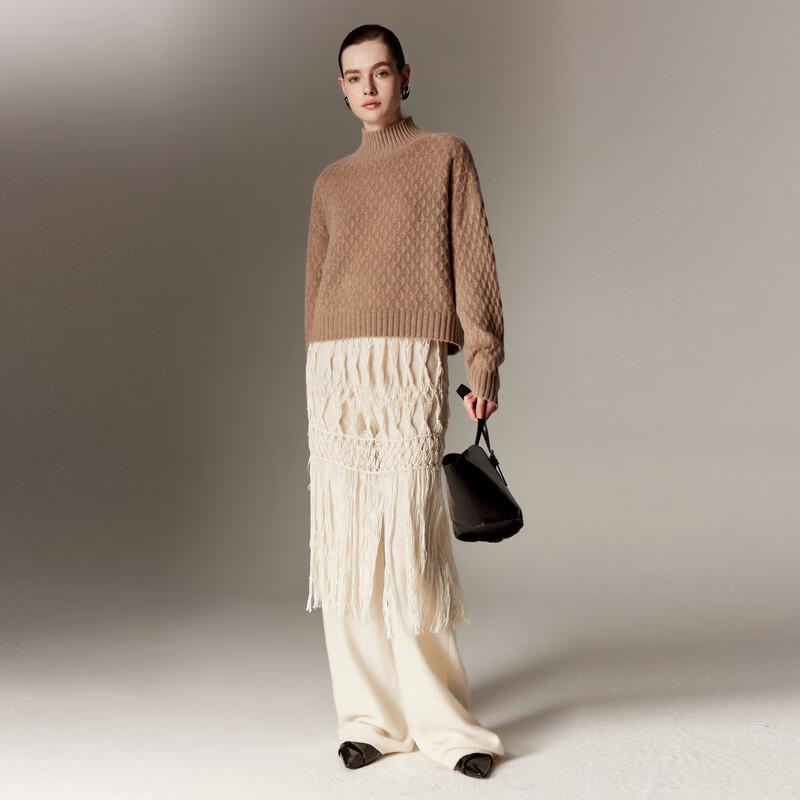 Paro Women's Jacquard Cashmere Semi-High Neck Pullover