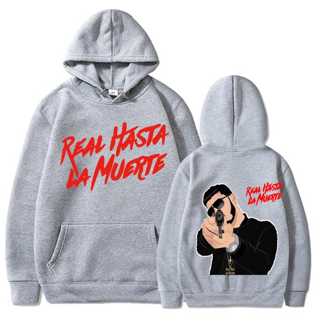 Nová hip-hop Unisex a dámská ležérní teplá sportovní mikina s kapucí Real Hasta La Muerte ležérní sportovní oblečení Unisex a dámské anime pulovry