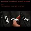 5 Pieces Zipper Pull Replacement Zipper Repair Kit Zipper Slider Pull Tab Universal Zipper Fixer Metal Zipper Head