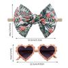 Multi-style Baby Sunglasses Headband Set Hearted Shaped Sunglasses & Bow Headband for Baby Girls Summer Outdoor Gift