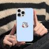 Cute anime Shark Phone Case For iPhone 17 16 15 14 13 12 11 Pro Max Plus Satin Colorful Cover