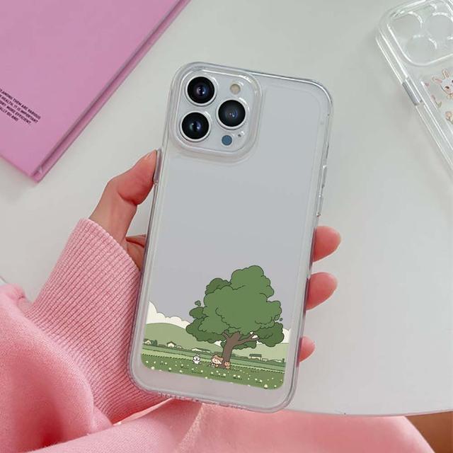 Cute Shopping Bear Phone Case For Iphone 14 13 12 11 Promax Mini Plus Xr Xs Max 7 8 Se 2022 Transparent Soft Silicone Cover
