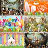 Colorful Easter Photography Backdrop Celebrate Poster Props Easter Photo Banner  Home Party Decor
