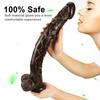 Brown 42cm Skin Sensation Realistic Dildos Soft Big Penis Powerful Suction Cup Dildo Sex Toys for Woman and Man 18+  dildo