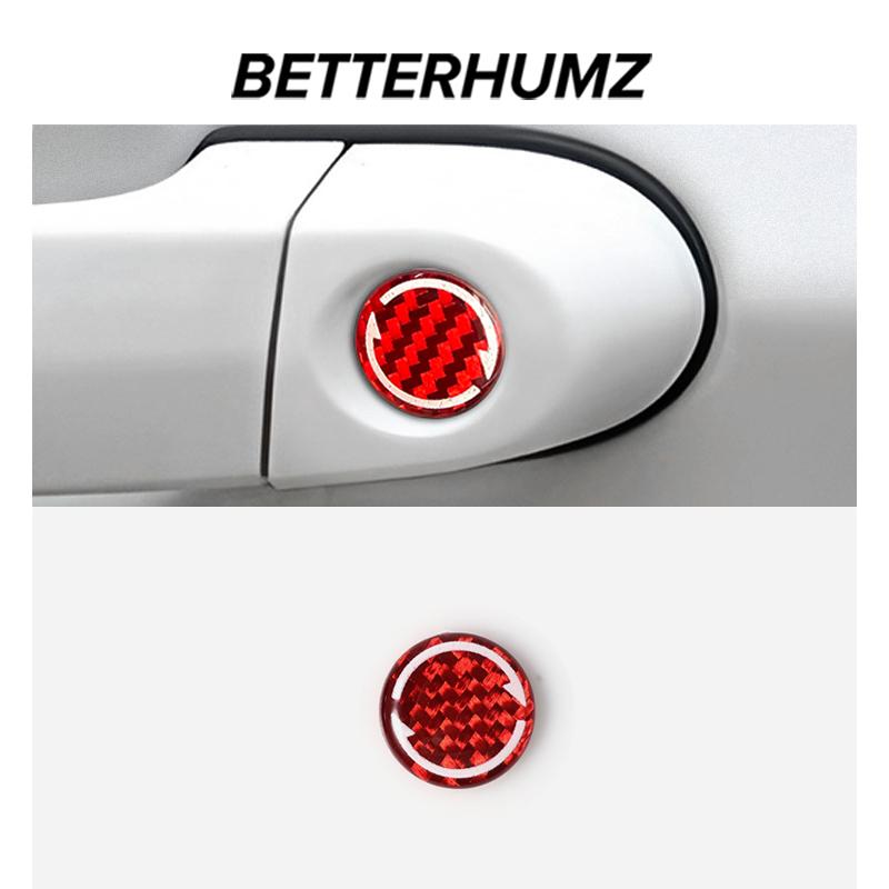 For BMW E90 F30 F10 F20 F18 E90 E46 E39 E70 F48 Carbon Fiber Car External Door Lock Button Cover Trim Sticker Tuning Accessories