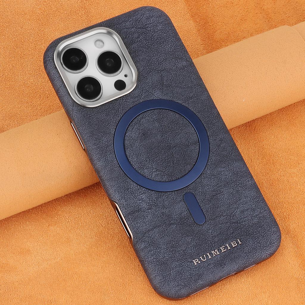 Applicable to iPhone17PROMAX business leather magnetic mobile phone case Apple 16 advanced sense anti-drop protective case 15