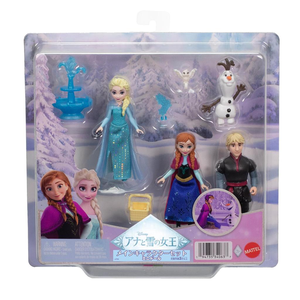 Mattel Disney Frozen Main Character Set Dolls House Play Set with 3 Mini Dolls and 1 Olaf Ages JJP89 (Mini Dolls) Dress-up & - 3+ - Multi-color