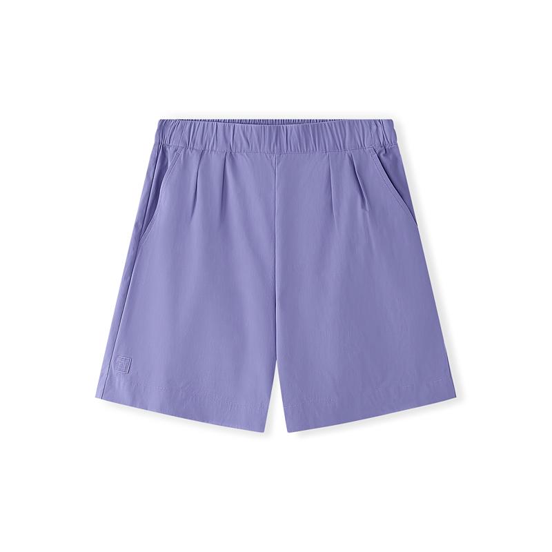 Skechers Casual Solid Woven Quick-Dry Sports Shorts Women shorts Purple L224W032-004N S