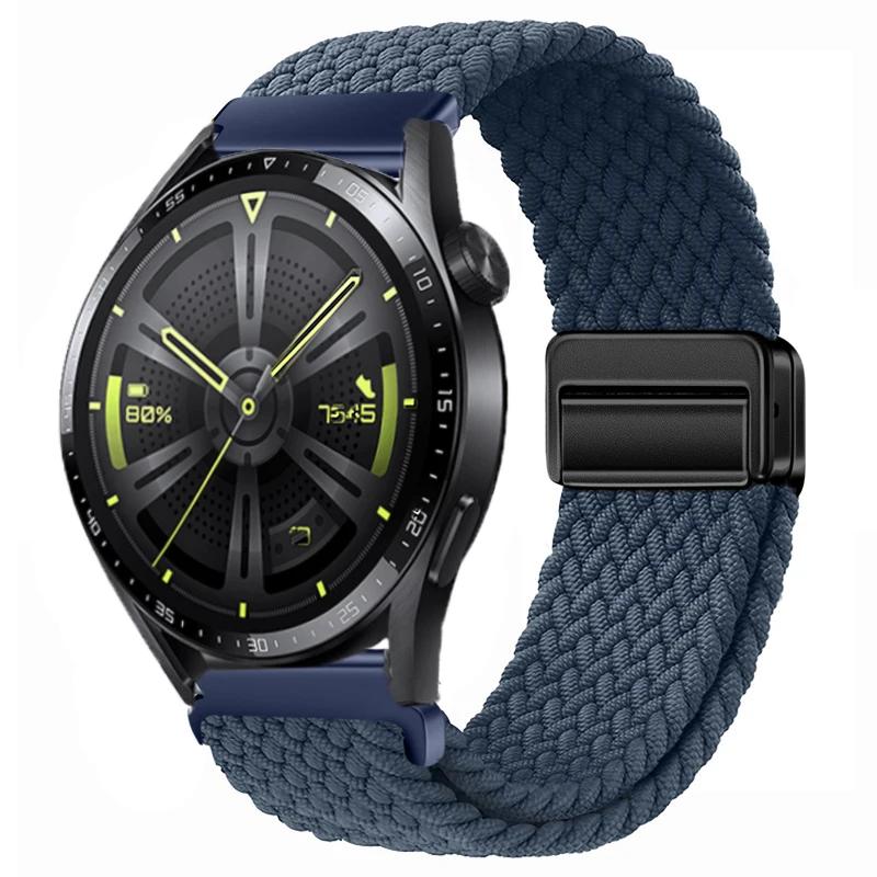 22mm 20mm Nylon Braided Strap For Huawei Watch 4/3/GT4-3 Samsung Watch 6/5/4/3 Fabric Bracelet Wristband Amazfit GTR 4/GTS4 Belt