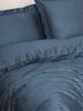 Parure de lit - 1 housse de couette 140 x 200cm + 1 taies d'oreiller 60 x 60 cm - Satin - Bleu
