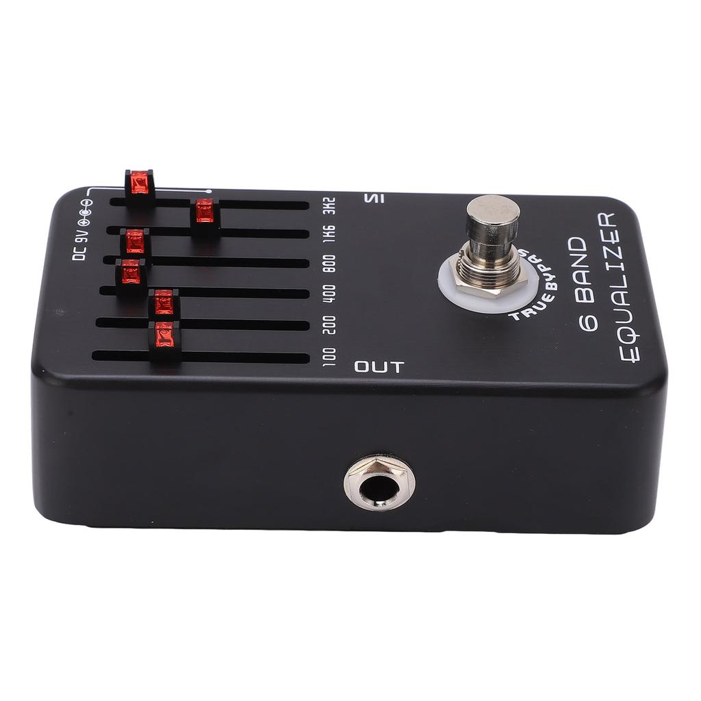 6 Band Equalizer Electric Guitar Metal Effect Pedal with True Bypass LED Flash DC 9V 15mA