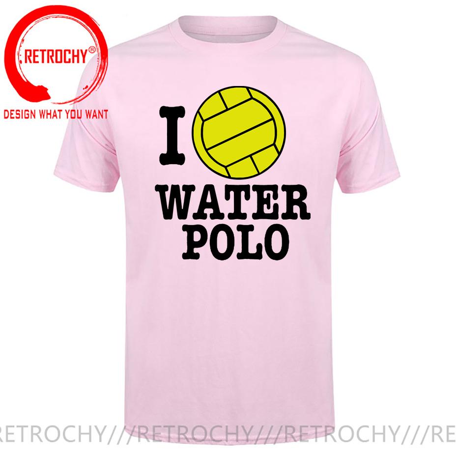 Funny Unisex T Shirts Unisex Novelty Tshirt I Love Waterpolo Cool T Shirt Unisex Cotton Tshirt Summer Brand TShirt Euro Size Tee Shirt