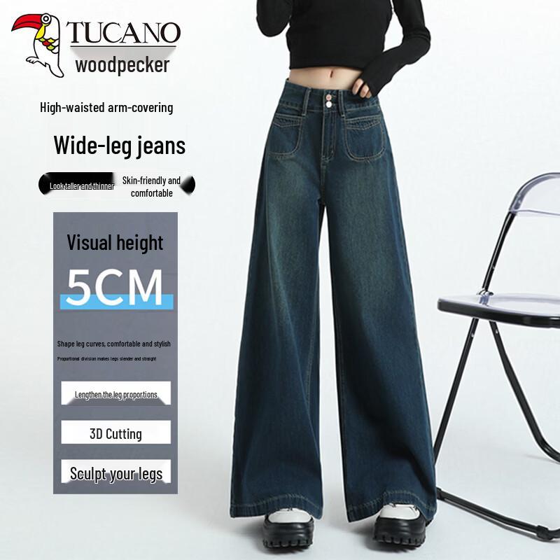 Women s High-Waisted Wide-Leg Denim Jeans XS