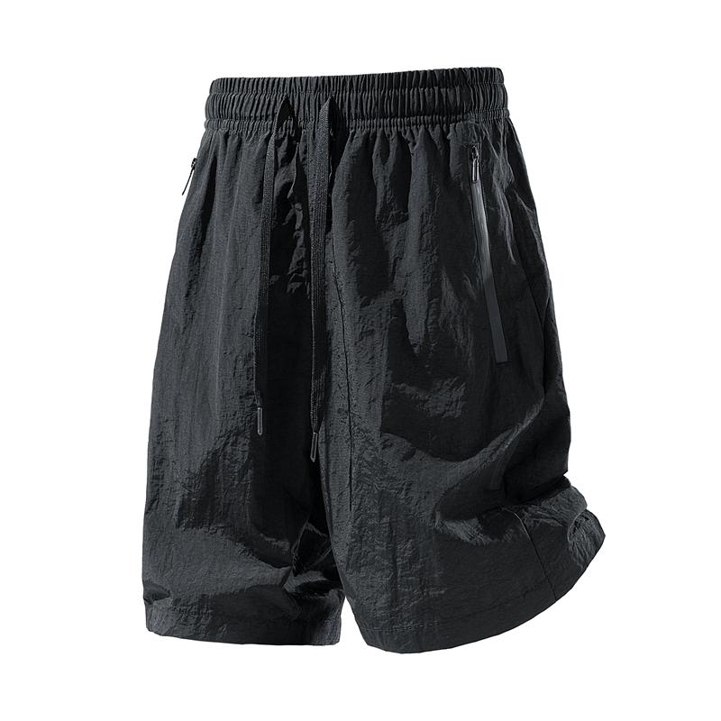 Men's Summer Five Quarter Shorts Solid Color Summer Loose Beach Pants