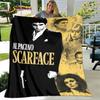 Movie Scarface 3D Printing Soft Plush Blanket,Flannel Blanket Throw Blanket for Living Room Bedroom Bed Sofa Picnic Cover Kids