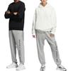 Adidas Alphabet Print Elastic Waist Casual Pants Unisex Bottoms Light-Heather-Grey IA9434