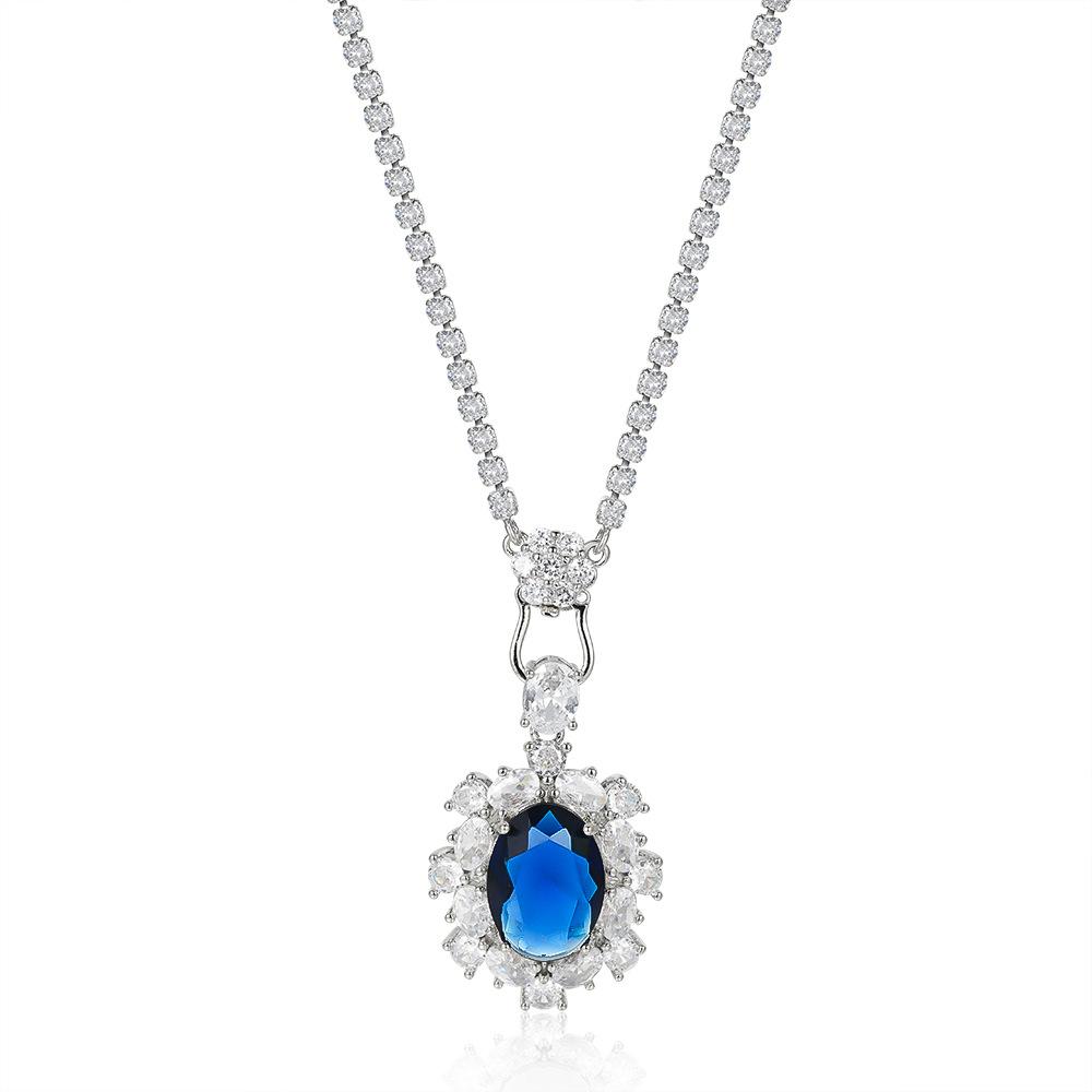 Желание горячая распродажа цветной кулон-подсолнух сокровище флэш-высокоуглеродистый бриллиант ожерелье преувеличенный тяжелая промышленность серьги-гвоздики кольцо набор