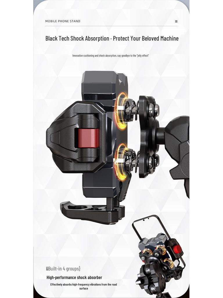 Motorcycle & Bicycle Anti-Shake Phone Mount for Delivery Riders