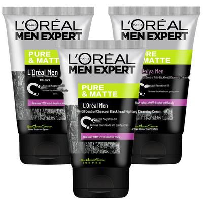 L'Oréal Men Expert Charcoal Purifying Cleanser 3-Pack