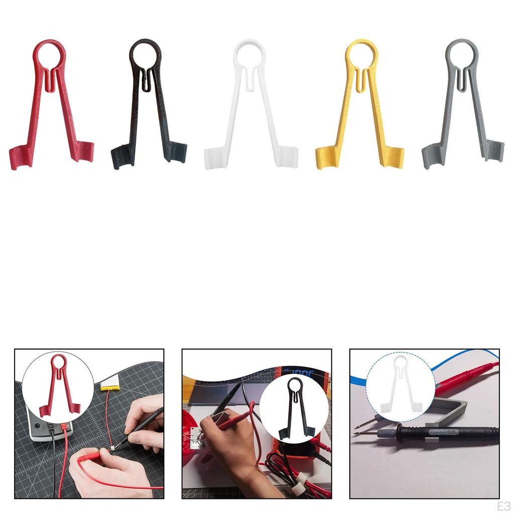 Multimeter Probe Holder Portable Comfortable Accessory Easy to Use Equipment Red