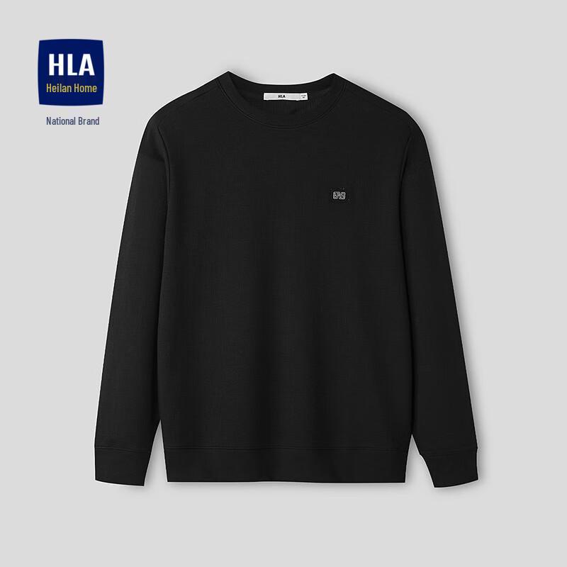 

HLA Men s Simple Solid Round Neck Pullover Sweatshirt Size 190(58)