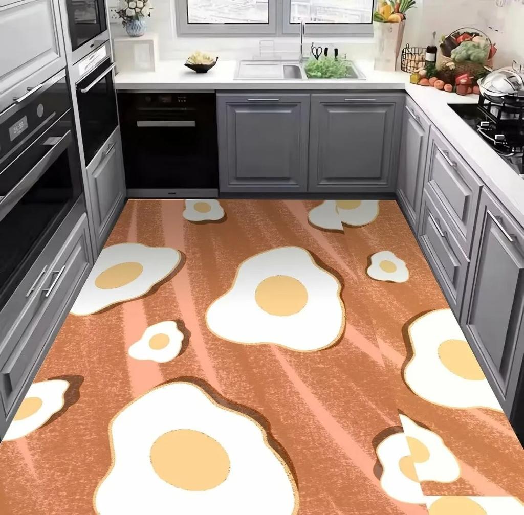 Modern Kitchen Washable Rug for Light Luxury Hallway and Simple Living Room Decor