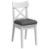 Seat Cushion Set 4 Pcs Dark Gray 40 X 40 X 12 Cm Fabric