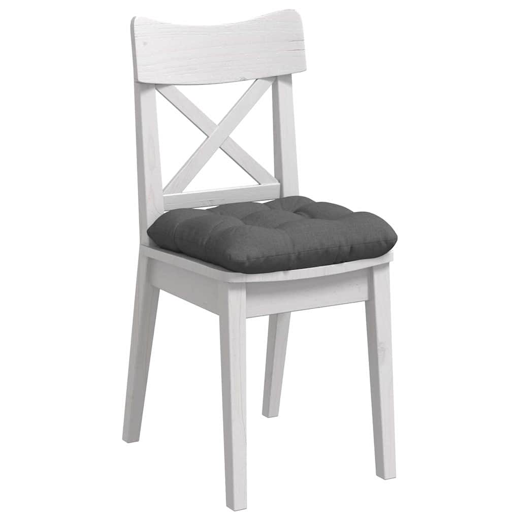 Seat Cushion Set 4 Pcs Dark Gray 40 X 40 X 12 Cm Fabric