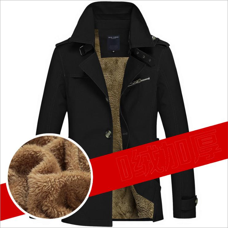 Jesienna i zimowa moda męska Casual Jacket w długim trenczu Cotton Wash Jacket
