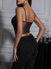 Haut Court Sexy Style Boîte de Nuit à Armatures - Débardeur Couleur Unie Coupe Slim