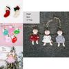 Charming Xmas Felt Wooden Decorations Featuring Delightful Characters For A Joyful Christmas Tree