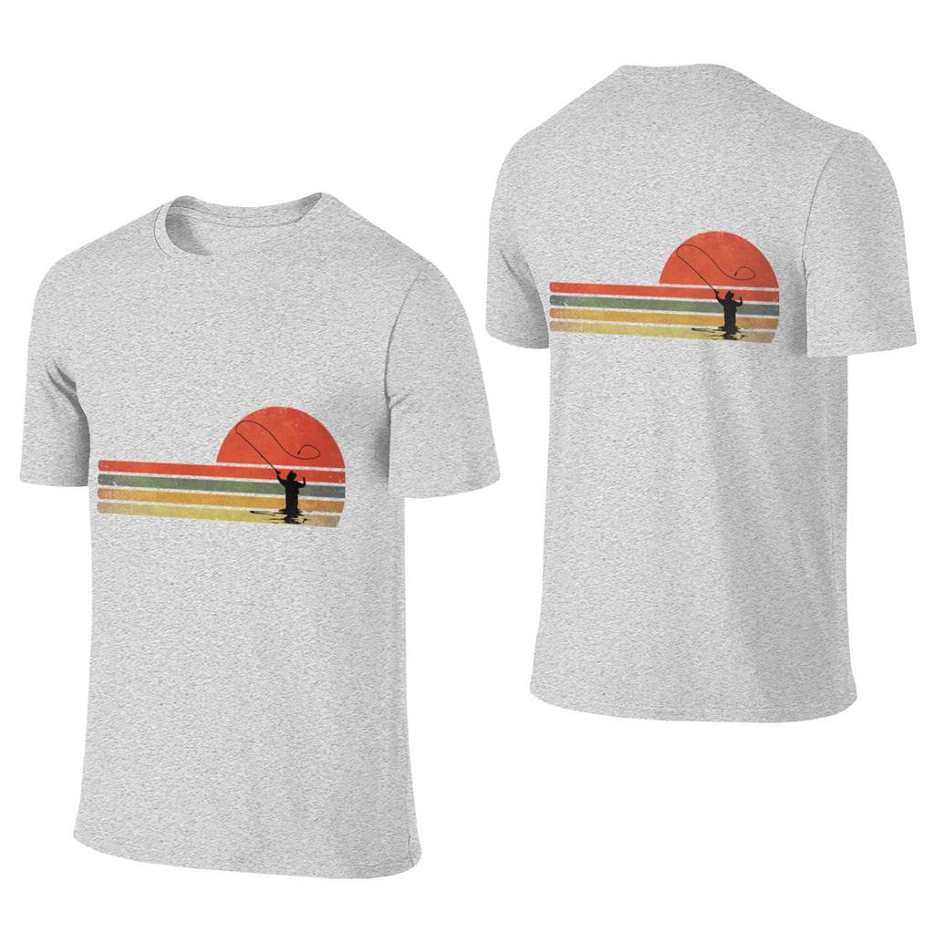 Vintage Fly Fishing Reversible Seamless Cotton Casual Graphic Tee Gift For Fly Fishing Lovers