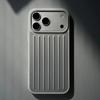 Business 3D Aluminum Alloy Corrugated Stripe Stylish Case For IPhone 17 Pro Max 16 15 14 13 Advanced Minimalist Solid Color Sle Luggage Non-Slip Cover
