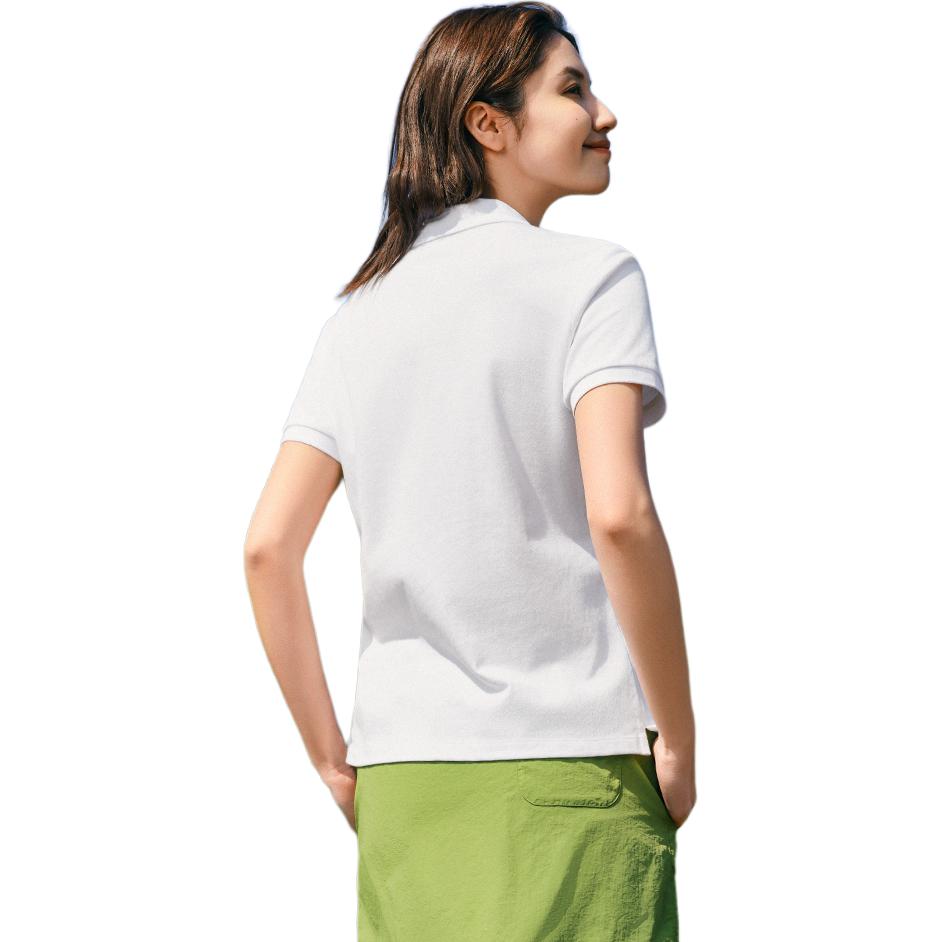 Anta Comfortable Casual Simple Versatile Breathable Short Sleeve Polo Shirt Women Tops Snow-White 162528101-1