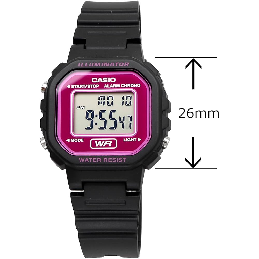 Casio LA-20WH-4A Digital Watch Black Pink for Women Girls Kids Fashion Style