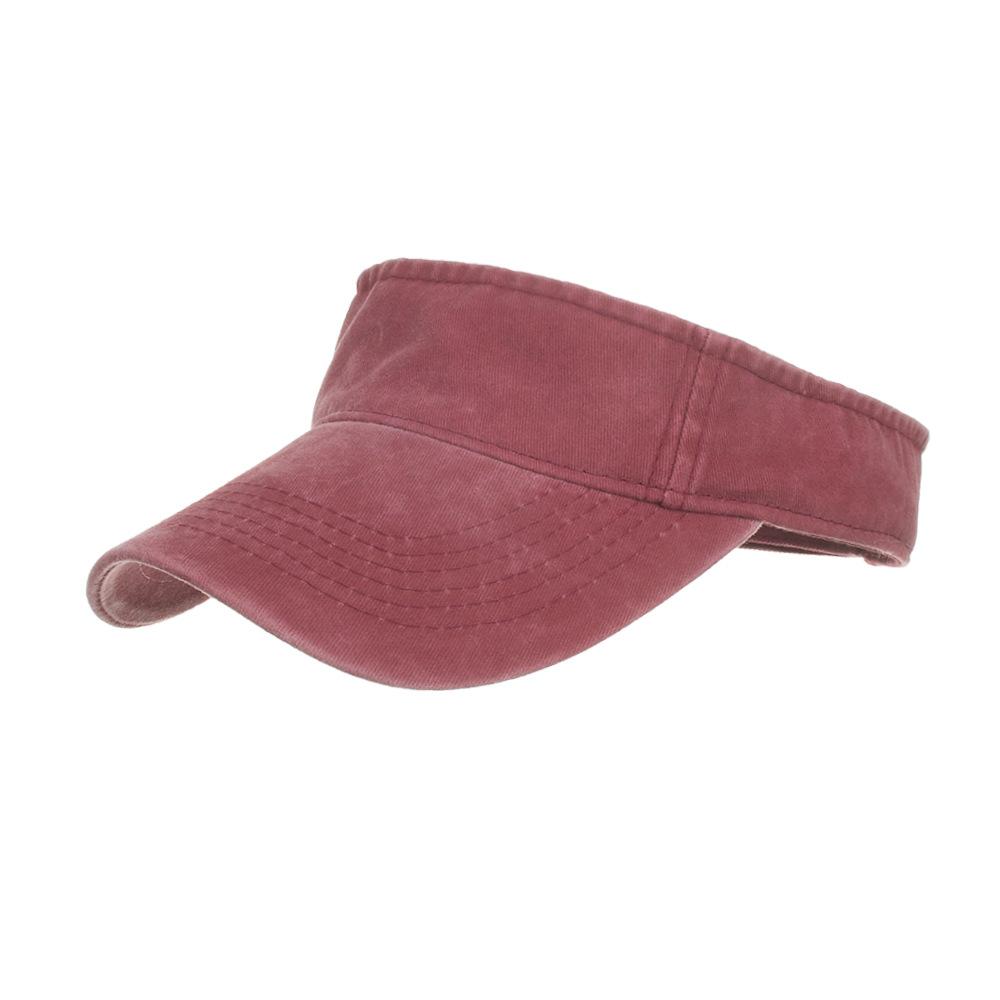 

Весенне-летний новый продукт нейтральный стираный хлопок светлый плоский цвет пустой цилиндр шляпа от солнца C бордовый