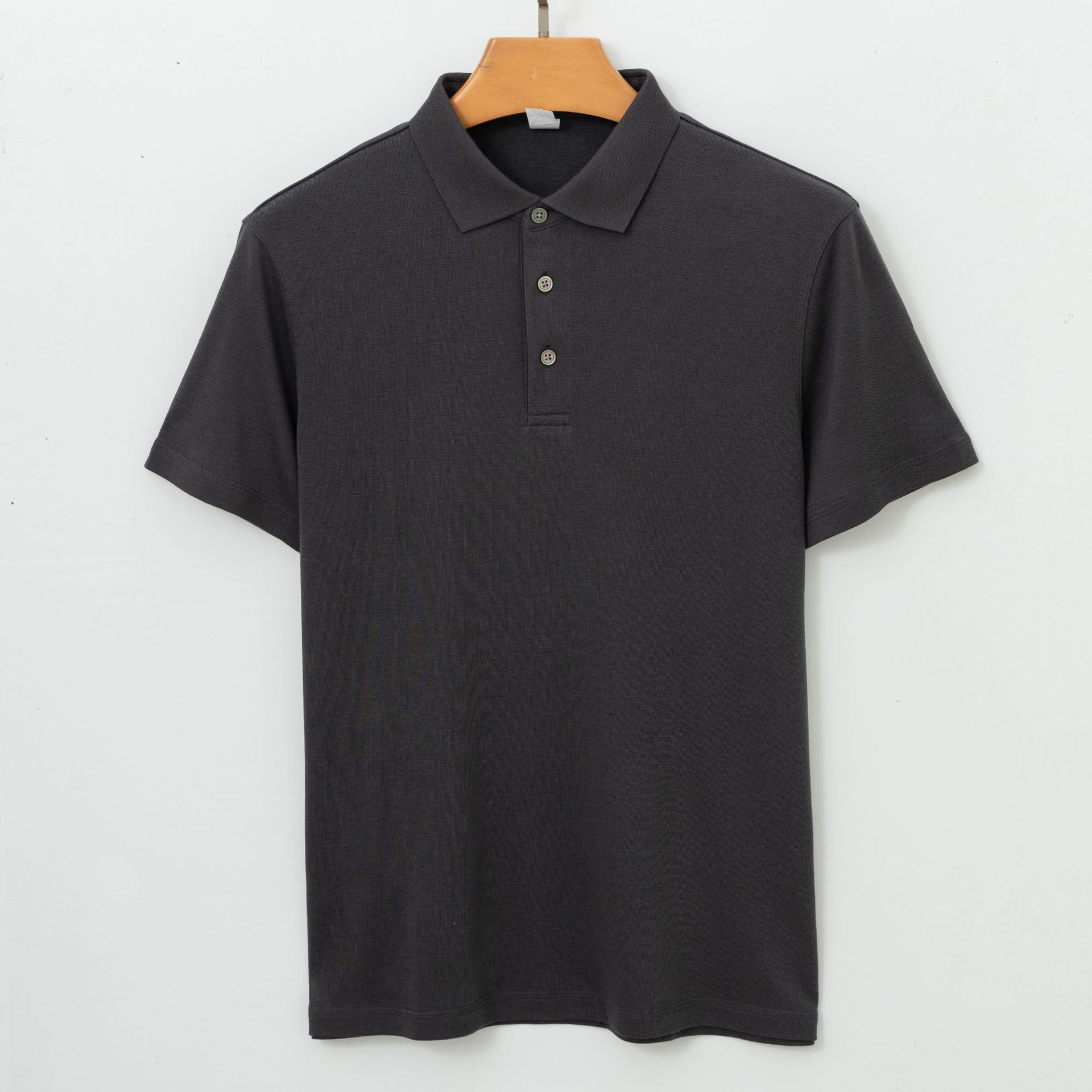 

Luxury Thick Men s Short-sleeve T-shirt Casual Lapel Minimalist Lightweight Breathable Summer Casual Business T-shirt Minimalist Breathable Tops S