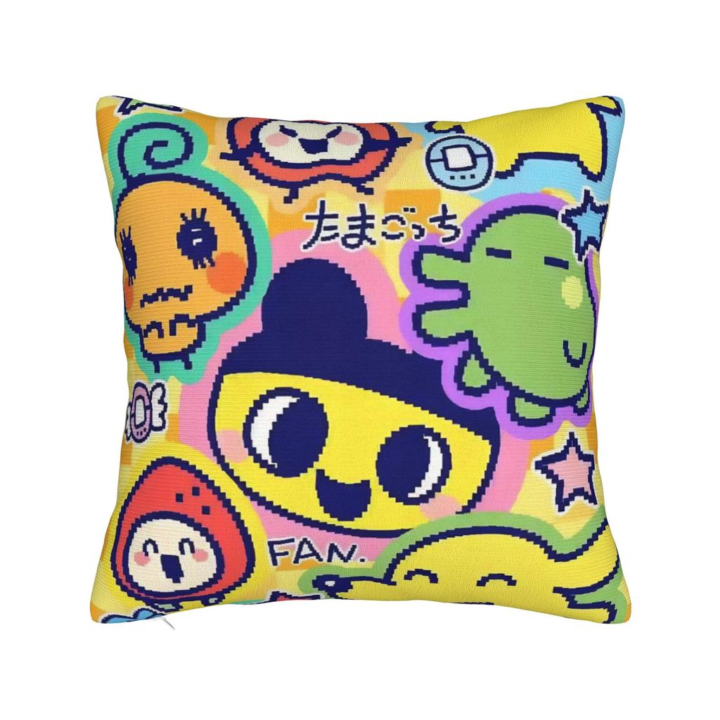 Cartoon T-Tamagotchi Pillowcase Product Printed Cushion Cover Decoration Throw Pillow Case Cover Home Multiple Sizes