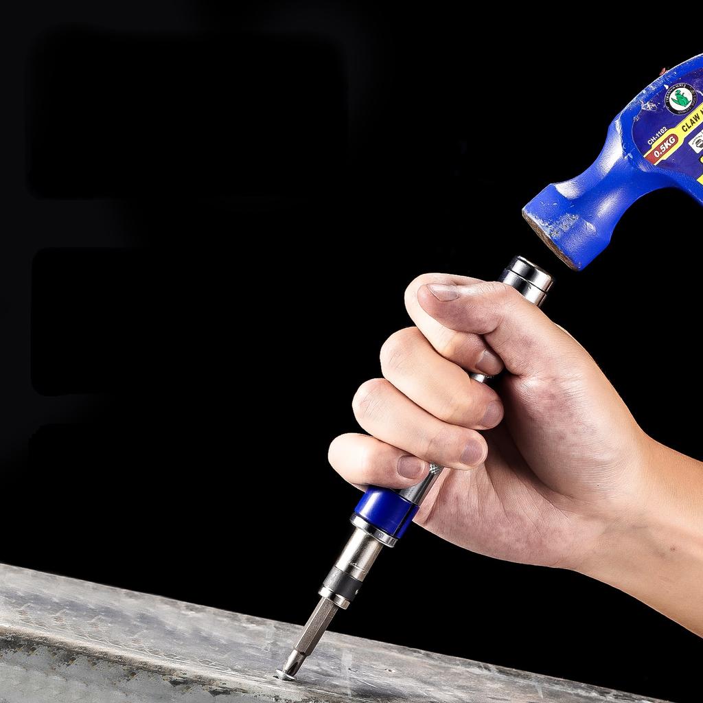 6 In 1 Impact Screwdriver Impact Drive Rusted Stuck Broken Fasteners Remover Screwdriver Set with Complete Specifications