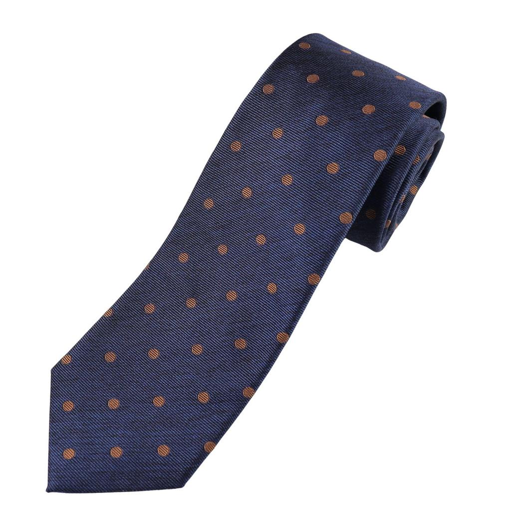 [Michiko London] Gift Boxed Italian Fabric, Made in Japan, Fabric in Italy Necktie, Brand, Polka Dot, Silk, Cotton, Gift, Present, Men's, Women's,