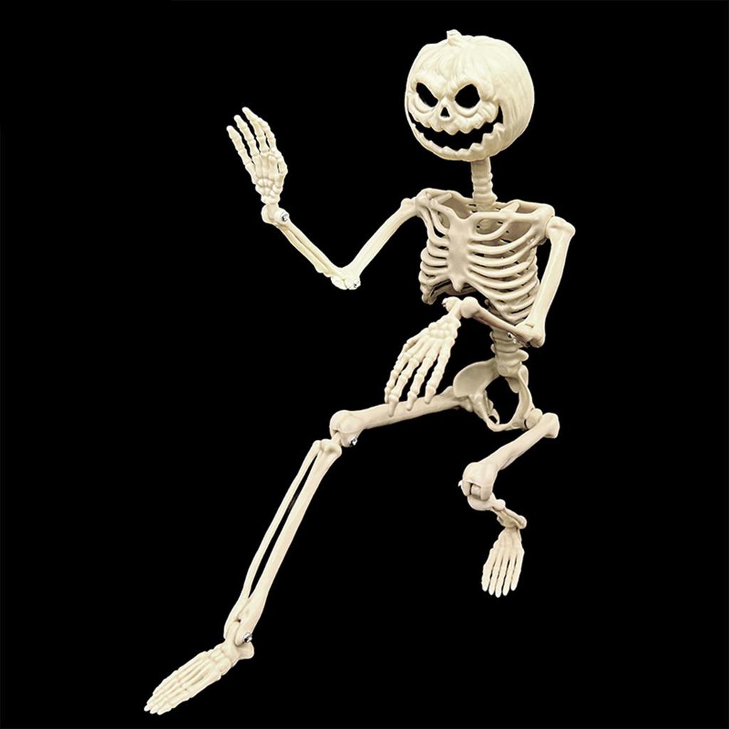 Halloween Poseable Human  Skeleton Full Life Size Props Party Decor