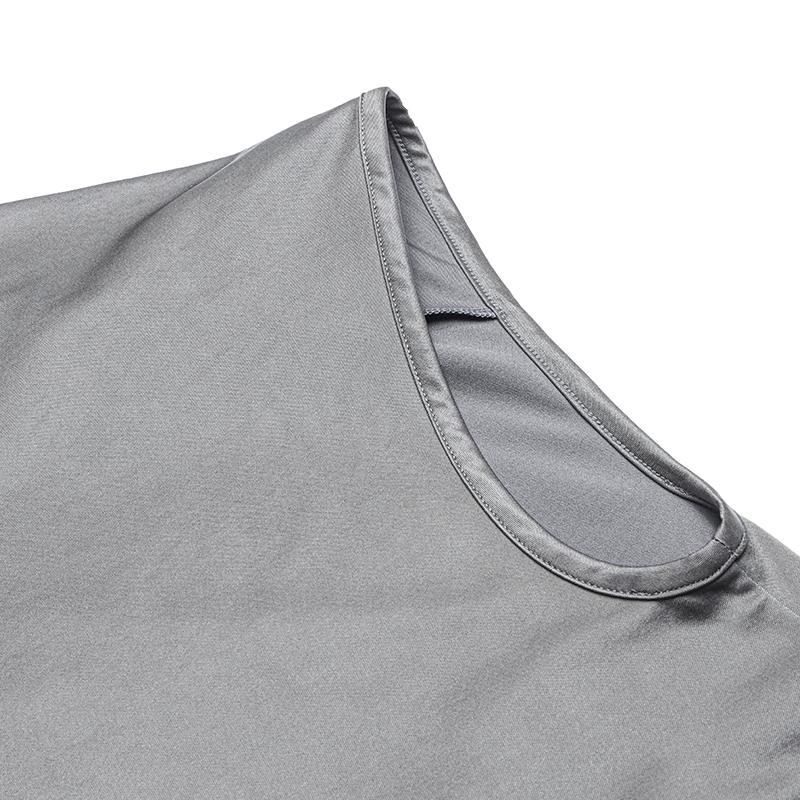 FILA Milano Italian Luxury Sports Series Simple Solid Color Casual Comfortable T-Shirt Women tops Dark-Gray F11W625114FDY