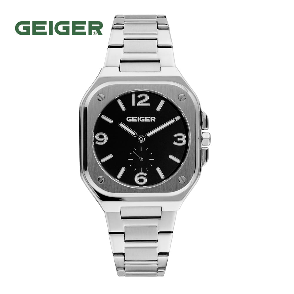 

Geiger GE8053BS Men s Square 40mm Metal Watch