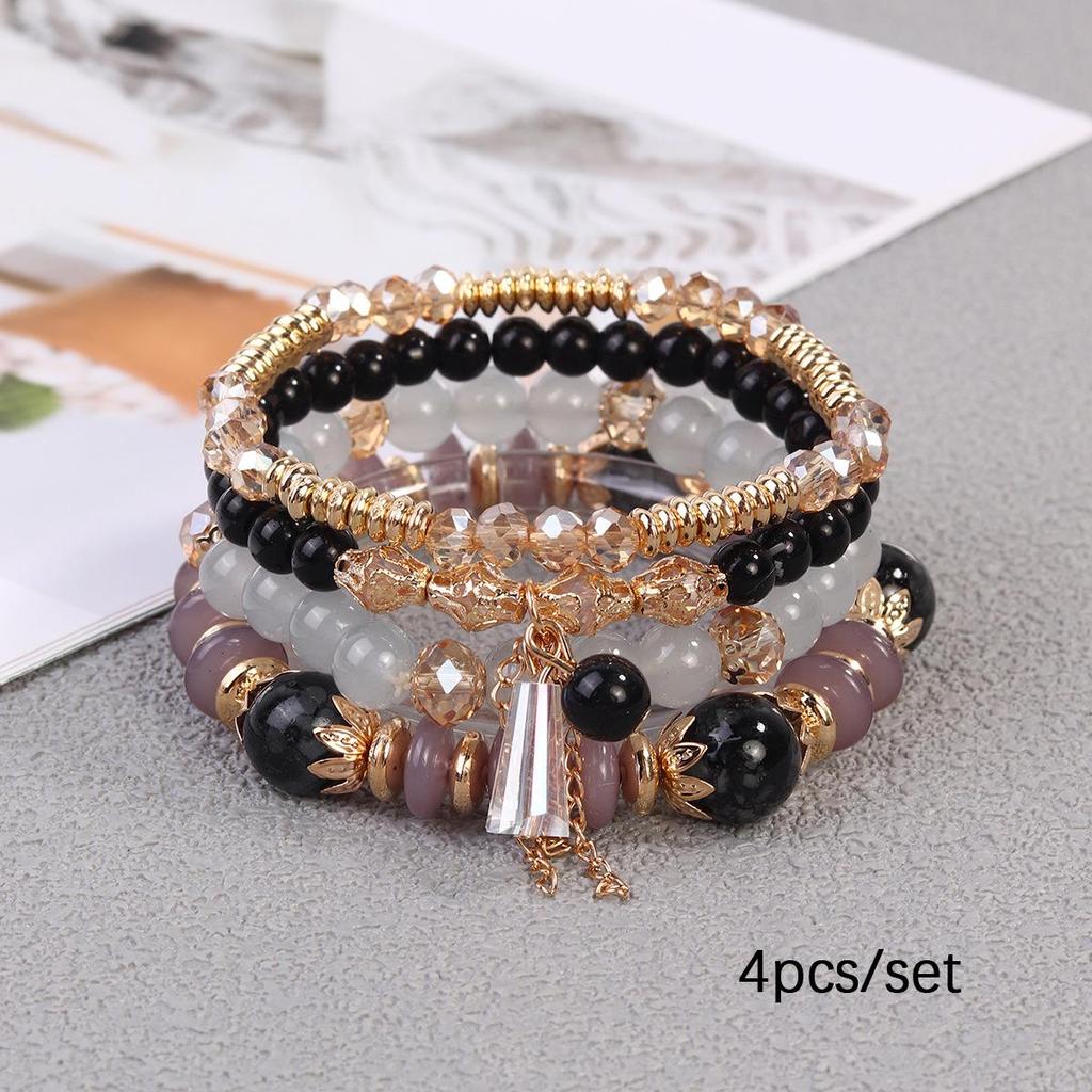 Bohemian Multilayer Beaded Wings Bracelet with Niche Design