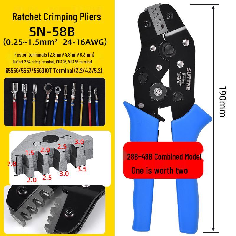 DuPont Connector Crimping Tool for 2.54mm Electrician Terminal Pins