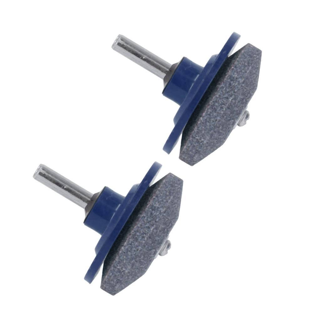 2Pcs Lawn Mower Blade Sharpener Stainless Steel ABS Drill Blade Accessories for Garden Courtyard