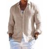 MGHR Moda Uomo Scollo a Polo Manica Lunga Autunno Inverno Camicie & Bluse Casual