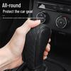 Breathable Leather Carbon Fiber Gear Cover - Universal Fit Interior Accessory
